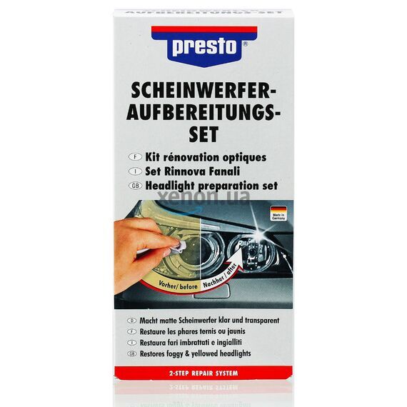 Presto Sheinwerfer Aufbereitungs Set 2-компонентный набор для восстановления фар , изображение 2