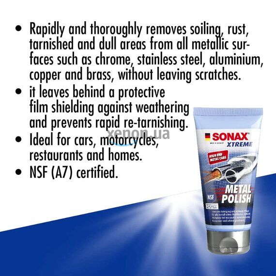 SONAX XTREME Metal Polish полироль для металлов 150 мл , изображение 5