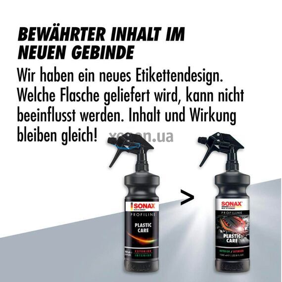 SONAX PROFILINE Plastic Care очиститель наружного и внутреннего пластика матовый 1 л , изображение 10 SONAX PROFILINE Plastic Care очиститель наружного и внутреннего пластика матовый 1 л , изображение 10