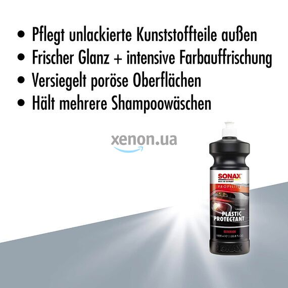 SONAX PROFILINE Plastic Protectant гелевый консервант (протектант) для наружного и внутреннего неокрашенного пластика 1 л , изображение 6 SONAX PROFILINE Plastic Protectant гелевый консервант (протектант) для наружного и внутреннего неокрашенного пластика 1 л , изображение 6