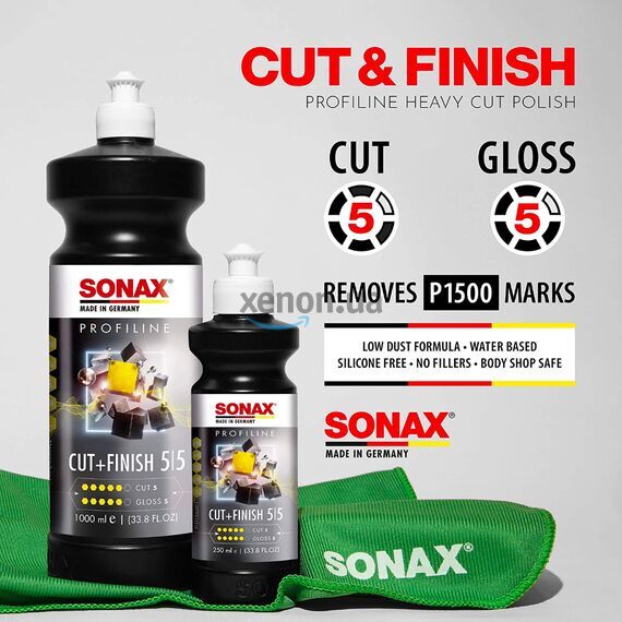 SONAX PROFILINE Cut +Finish 05-05 одношаговая полировальная паста 250 мл, Объем: 250 мл , изображение 3