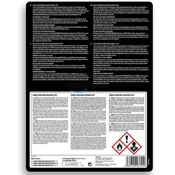 SONAX PROFILINE 06-03 CC Evo Ceramic Coating керамическое защитное покрытие для автомобиля в наборе , изображение 14