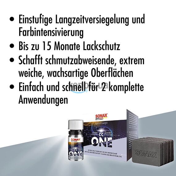 SONAX PROFILINE CC One Hybrid Coating одношаговое керамическое защитное покрытие для автомобиля 50 мл , изображение 11
