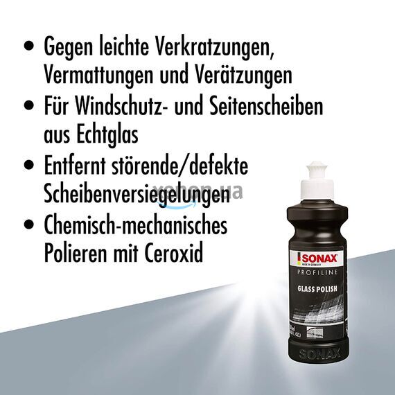 SONAX PROFILINE Glass Polish полироль для стекла 250 мл , изображение 7