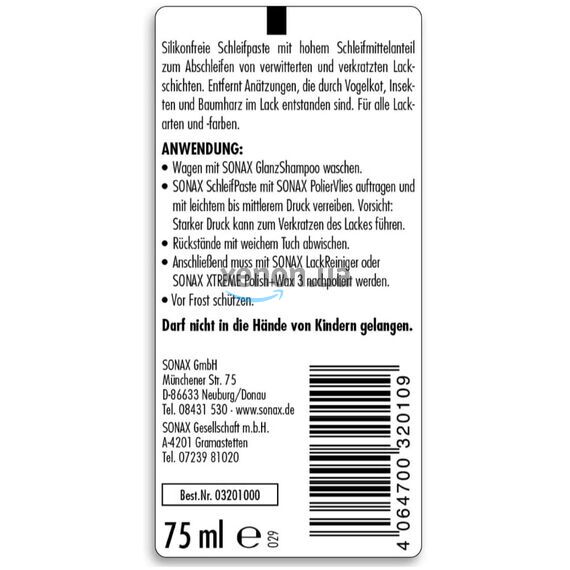 SONAX SchleifPaste универсальный антицарапин для ручного исплльзования 75 мл , изображение 6