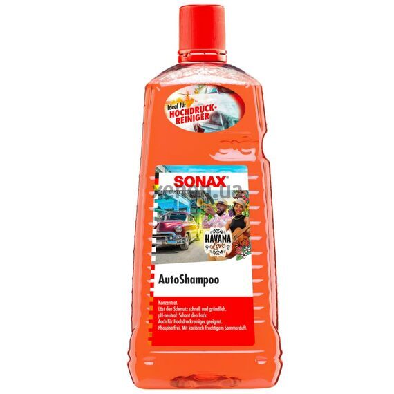 SONAX Auto Shampoo Havana Love автошампунь концентрат с запахом 2 л, Объем: 2 л, Запах: Resorts 