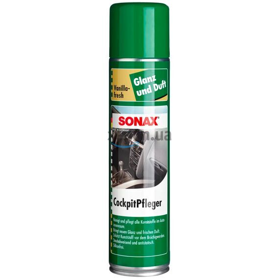 SONAX Cockpitpfleger - vanilla-fresh очиститель-полироль пластика глянцевый (ваниль) 400 мл , изображение 2 SONAX Cockpitpfleger - vanilla-fresh очиститель-полироль пластика глянцевый (ваниль) 400 мл , изображение 2