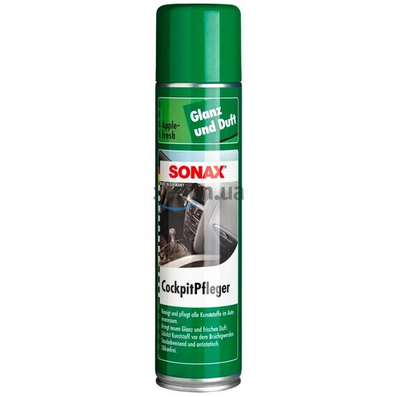 SONAX Cockpitpfleger - apple-fresh очиститель-полироль пластика глянцевый (яблоко) 400 мл , изображение 2 SONAX Cockpitpfleger - apple-fresh очиститель-полироль пластика глянцевый (яблоко) 400 мл , изображение 2