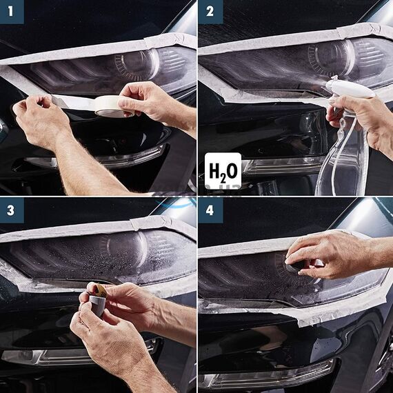 SONAX Headlight Restoration Kit набор для реставрации и защиты пластиковых фар 89 мл , изображение 3