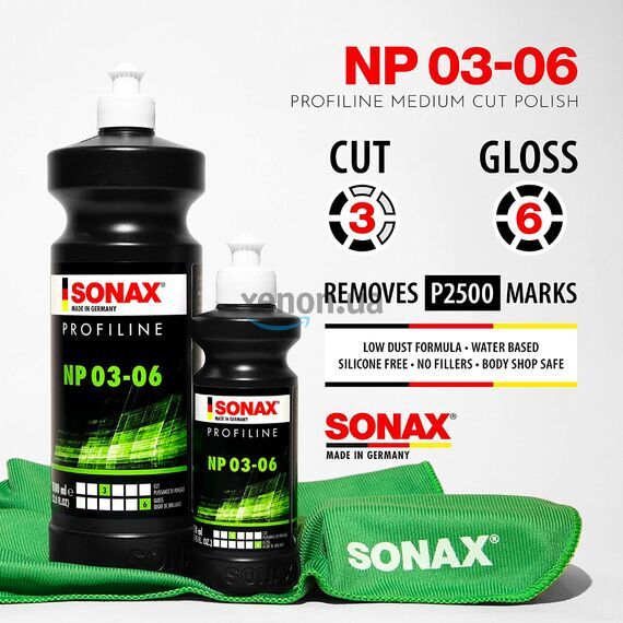 SONAX PROFILINE Nano Polish NP 03-06 паста для финишной полировки кузова 250 мл , изображение 3