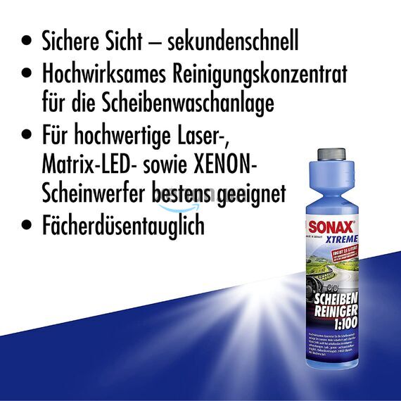 SONAX XTREME Scheiben Reiniger концентрат омывателя летний 1:100 250 мл , изображение 5