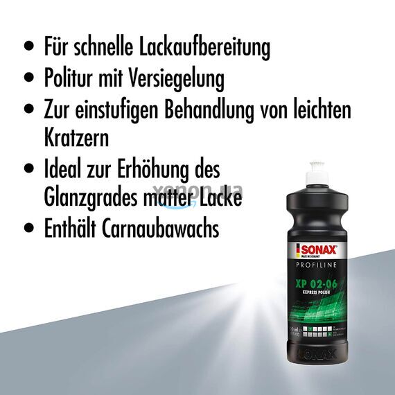 SONAX PROFILINE Express Polish XP 02-06 одношаговая паста для полировки кузова 1 л , изображение 10