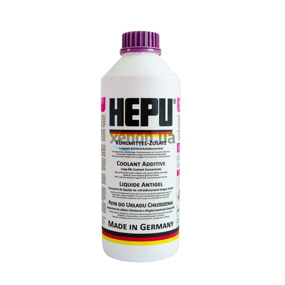 HEPU EVO G12 концентрат антифриза фиолетовый 1,5 л, Цвет: Фиолетовій, Объем: 1,5 л 