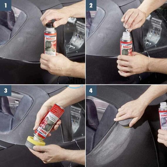 SONAX Soft Top + Fabric Water Proof Impregnation засіб для захисту м'якого даху кабріолета із аплікатором 250 мл, зображення 4