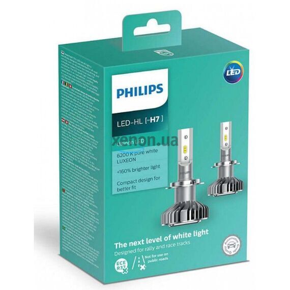 Лампы cветодиодные Philips Ultinon H7 +160% 6200K 11972ULWX2 , изображение 4