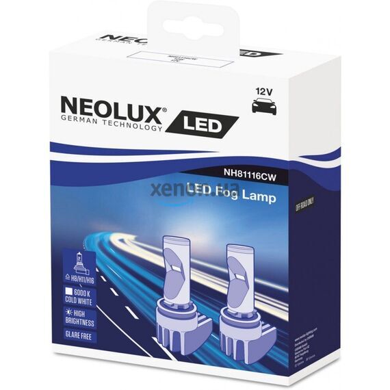 Лампы светодиодные Neolux NH81116CW H8/H11/H16 PGJ19-1 10W 12V 6000K 