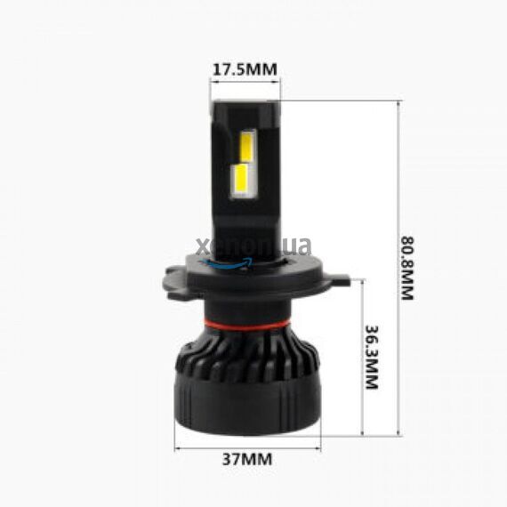 Prime-X F Pro H4 45W 5000K бі комплект 2 шт, зображення 7