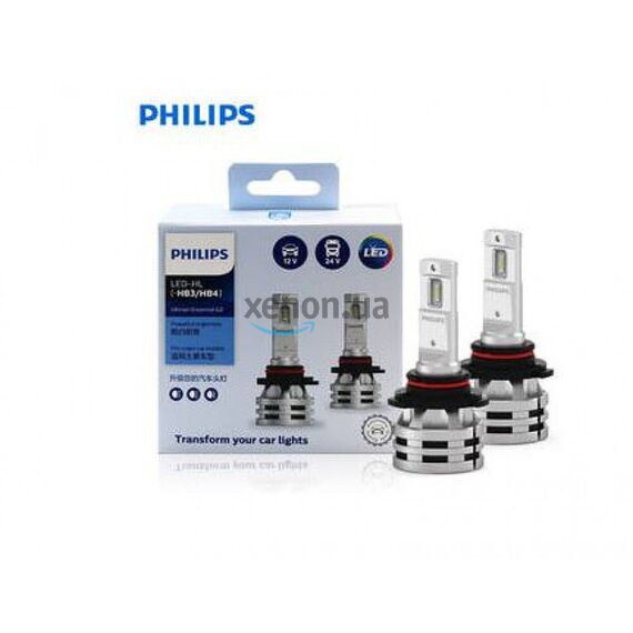 Лампи світлодіодні PHILIPS 11005UE2X2 HB3/HB4 24W 12-24V Ultinon Essential G2 6500K, зображення 4