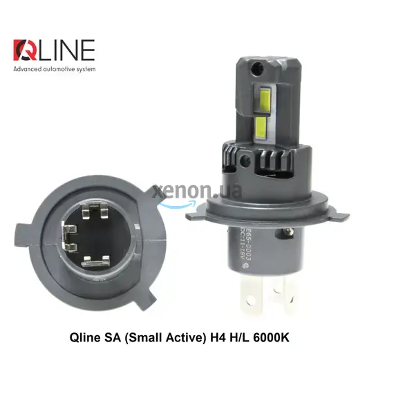 Qline SA Small Active H4 H/L 26W 6000K комплект 2 шт , изображение 7