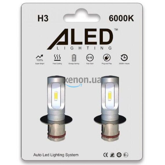 Лампы светодиодные ALed H3 6000K 12W H3A01 (2шт) , изображение 2