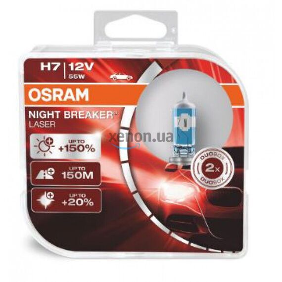 Лампа галогенна OSRAM 64210NB H7 Night Breaker LASER NB +200% 55W 12V PX26d HardDuopet, зображення 4