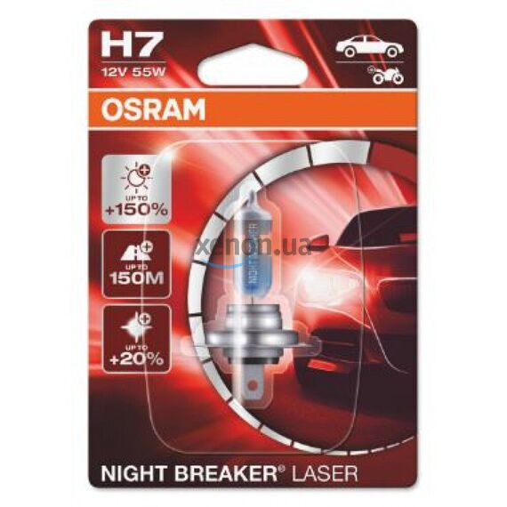 Лампа галогенна OSRAM 64210NB H7 Night Breaker LASER NB +200% 55W 12V PX26d HardDuopet, зображення 6