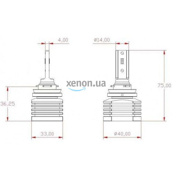 ALed SH11A03 S H11 24W 5500K комплект 2шт , изображение 3