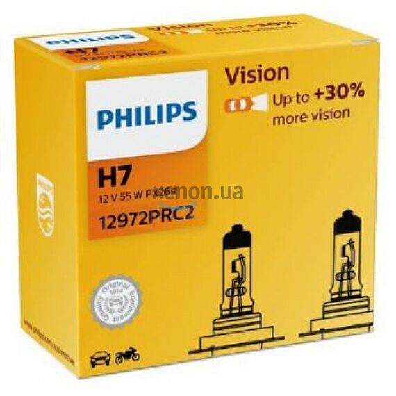 Лампа галогенная Philips H7 Premium PX26d 12V 55W (12972PRC2) (2шт.) , изображение 2