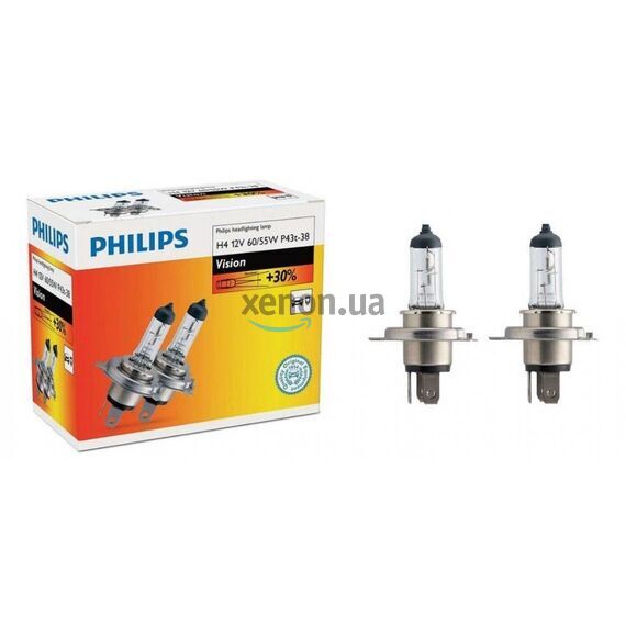Лампа галогенная Philips H4 12342PRC2 60/55W P43t Premium 2 шт 