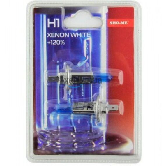 Лампа галогеновая H1 Sho-Me 4300К +120% , изображение 2