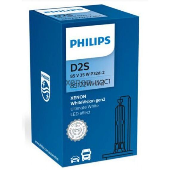 Ксенонова лампа PHILIPS D2S WhiteVision gen2 85V 35W 5000K (85122WHV2C1) -1шт., зображення 2