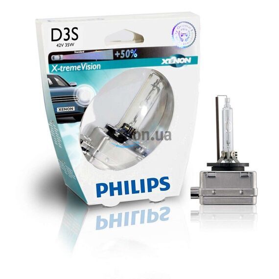 Ксеноновая лампа Philips D3S X-treme Vision 42403XV C1 35W +50% , изображение 2