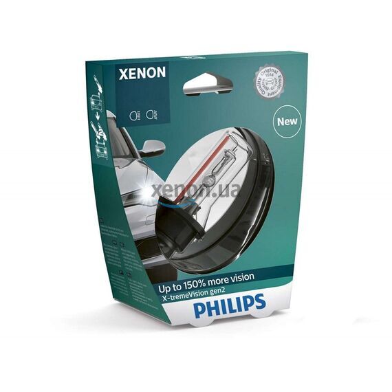 Ксеноновая лампа Philips D4S X-treme Vision gen2 42402 XV2 S1 35W +150% (1шт.в блистере) , изображение 3