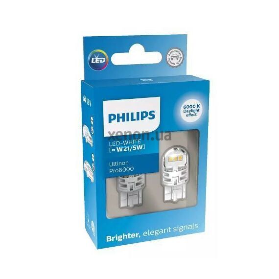 Philips Ultinon Pro6000 W21/5W 11066CU60X2 White 