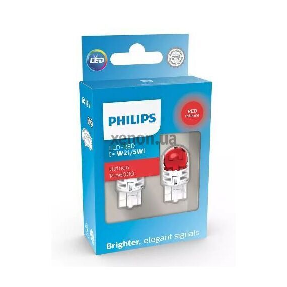 Philips Ultinon Pro6000 W21/5W 11066RU60X2 LED Red