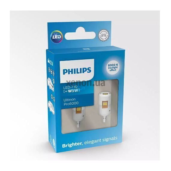 Philips Ultinon Pro6000 SI T10 W5W 11961CU60X2 white 6000K 