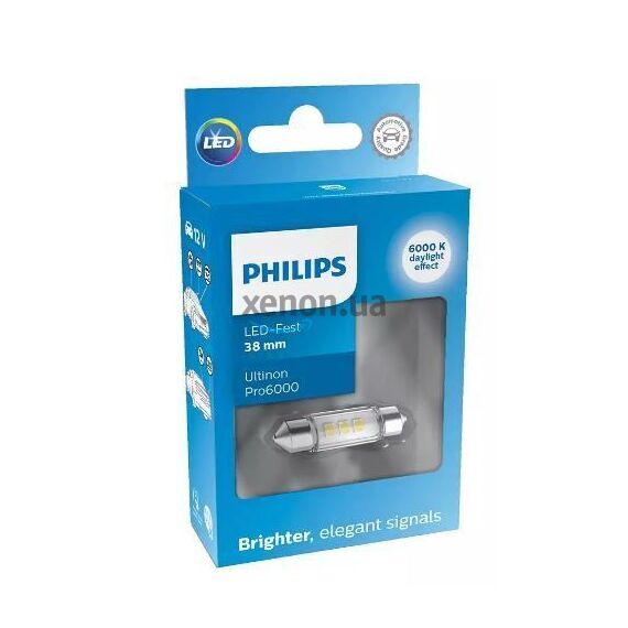 Philips Ultinon Pro6000 C5W 11854CU60X1 white 6000K блістер комплект 1 шт