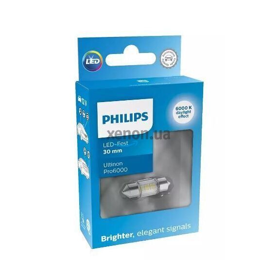 Philips Ultinon Pro6000 C5W 11860CU60X1 White 6000K блістер комплект 1 шт