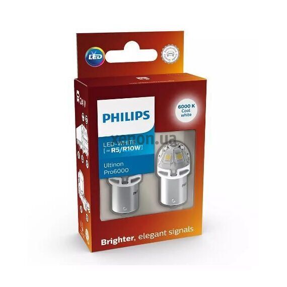 Philips Ultinon Pro6000 R5W/R10W LED 24805CU60X2 BA15s white