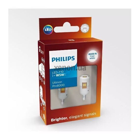 Philips Ultinon Pro6000 W5W W2,1x9,5d 24961CU60X2 LED white 24W