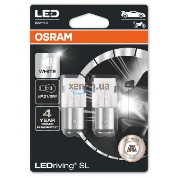 OSRAM LEDriving SL P21/5W 7528DWP-02b BAY15d White 6000K, зображення 3 OSRAM LEDriving SL P21/5W 7528DWP-02b BAY15d White 6000K, зображення 3