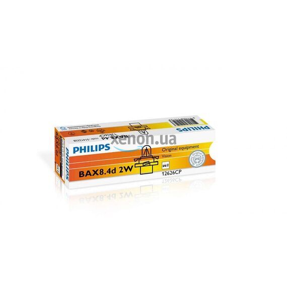 Philips BAX8.4d Light Green 12626CP 2W лампа розжарювання картон комплект 10 шт