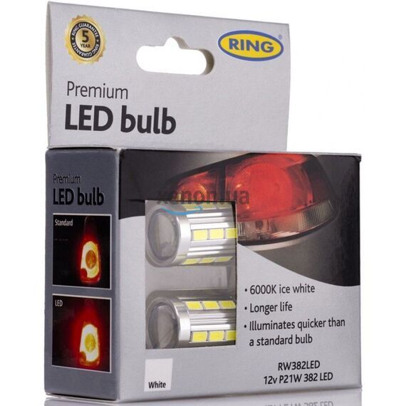 RING Premium Р21W 382 RW382LED 7046 4W 6000K комплект 2 шт , изображение 2