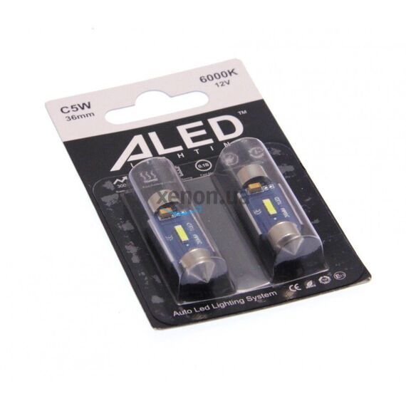 ALed Canbus Festoon C5W white 36 мм комплект 2 шт 