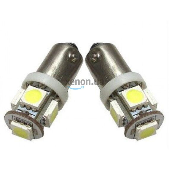 IDIAL 459 T4 BA9s 5led 5050 SMD 6000K комплект 2 шт 