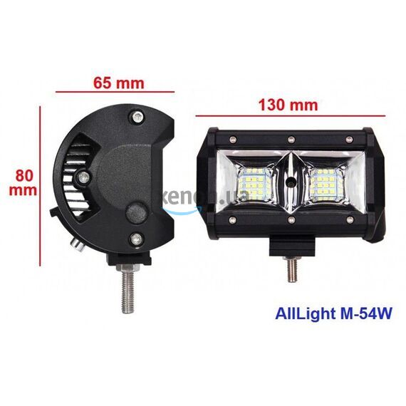 Светодиодная фара ближнего света AllLight M-54W 3030 9-30V , изображение 2
