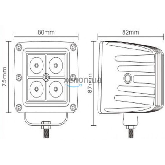 Светодиодная фара дальнего света LightX RCJ-30212CS , изображение 3