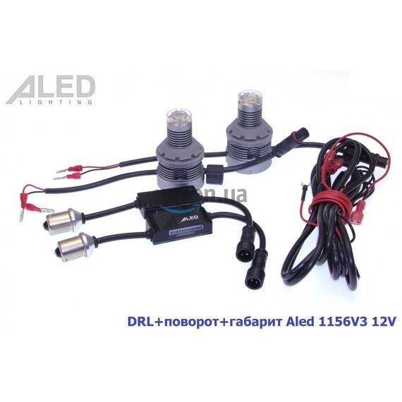 Лампа DRL+поворот+габарит Aled 1156 (P21W) 12V 1156V3 , изображение 2
