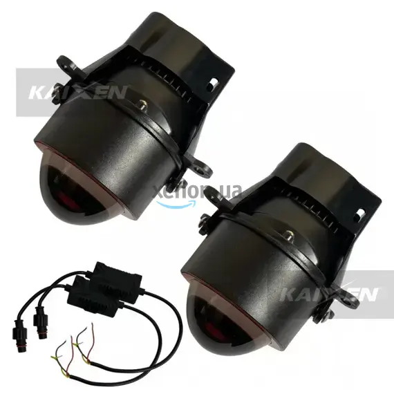 KAIXEN светодиодные ПТФ линзы BI-LED CREE (RED) 5500K 26.5W , изображение 2