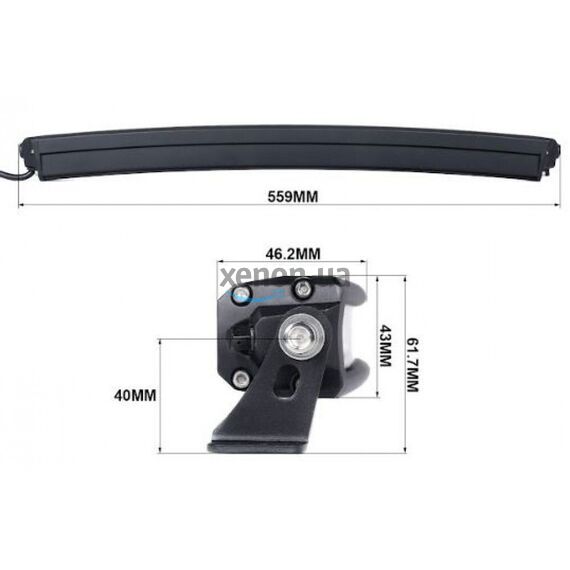 Светодиодная фара дальнего света Aled 48B310 120W 6000K 50 см (изогнутая) 1шт. , изображение 5